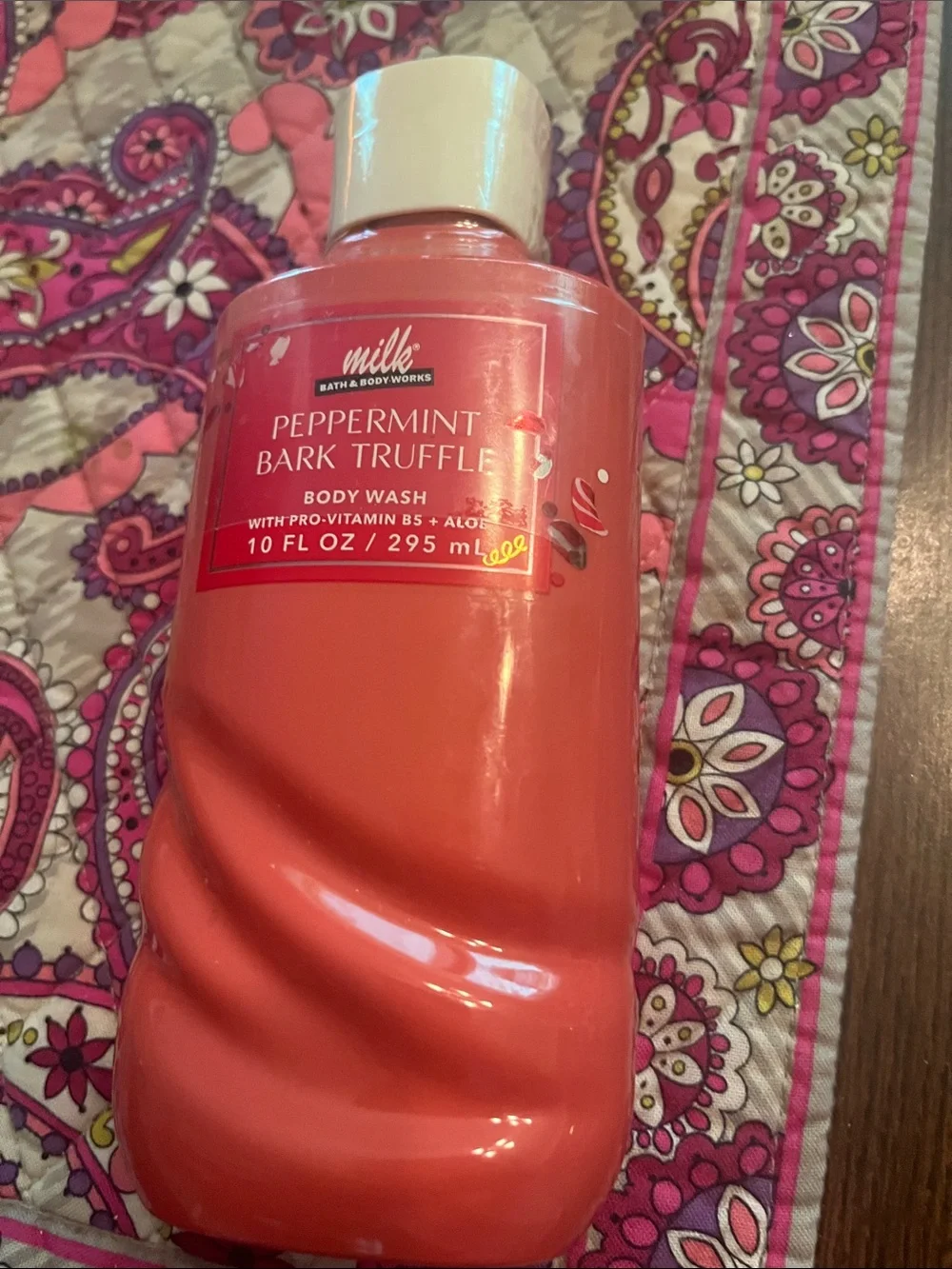 Peppermint Bark Truffle Body Wash - Red Bottle brand new